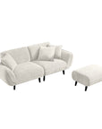Huebert 3 seater sofa with ottoman and movable backrest