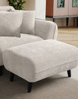 Huebert 3 seater sofa with ottoman and movable backrest