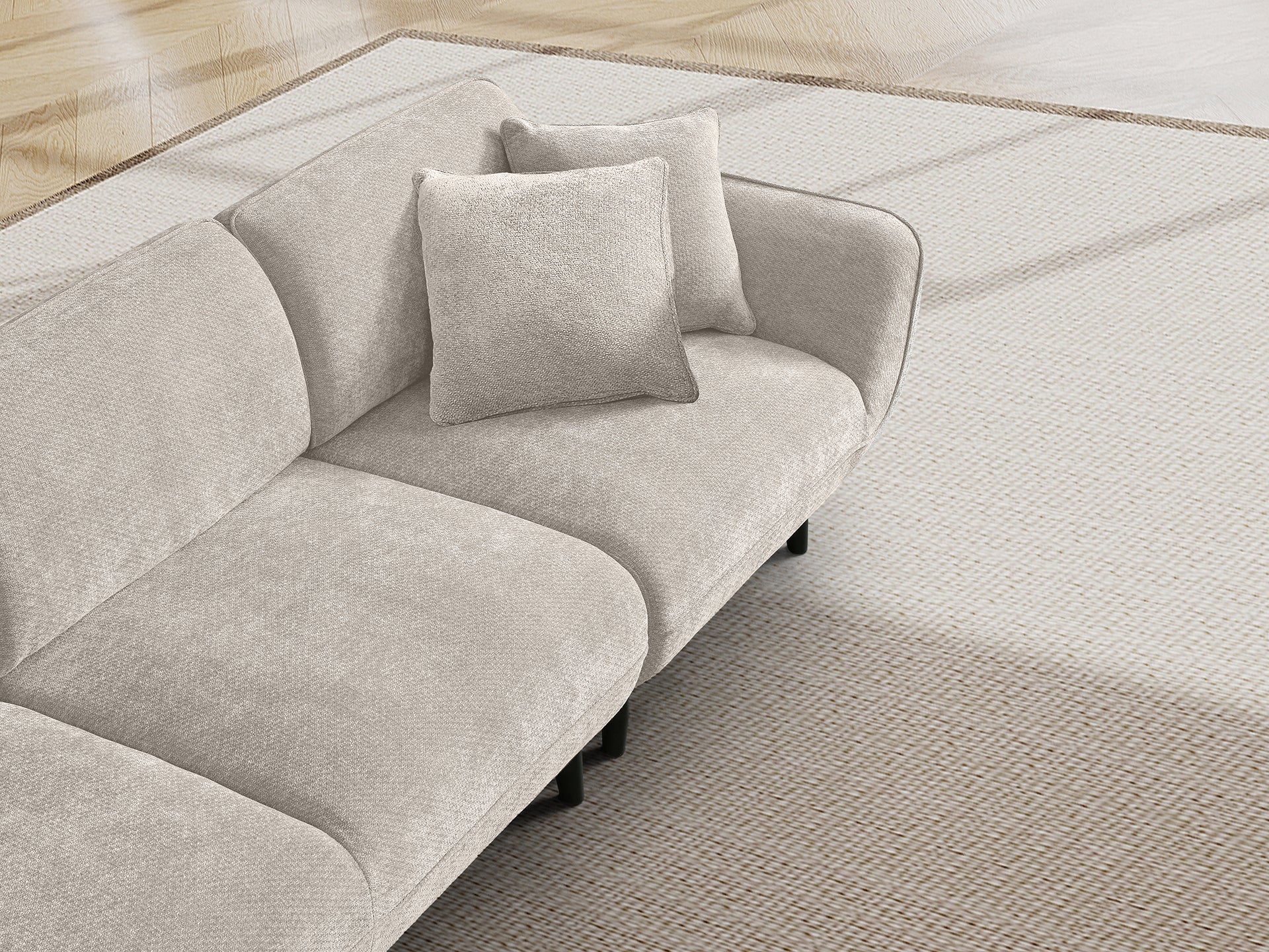 Huebert 3 seater sofa with movable backrest