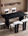 Kieth Dining Set with Barrel Chairs