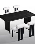 Kieth Dining Set with Barrel Chairs