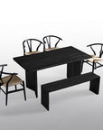 Kieth Dining Set with Hansen Chairs and Dorset Bench