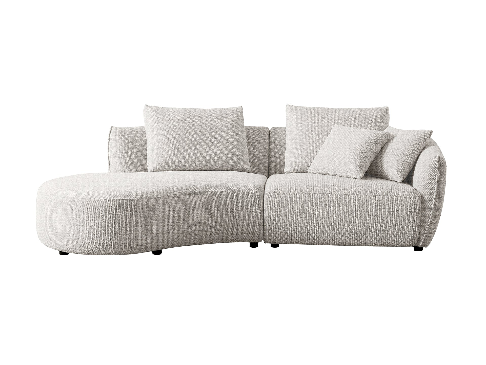 Lorraine 3-seater sectional sofa with curved chaise