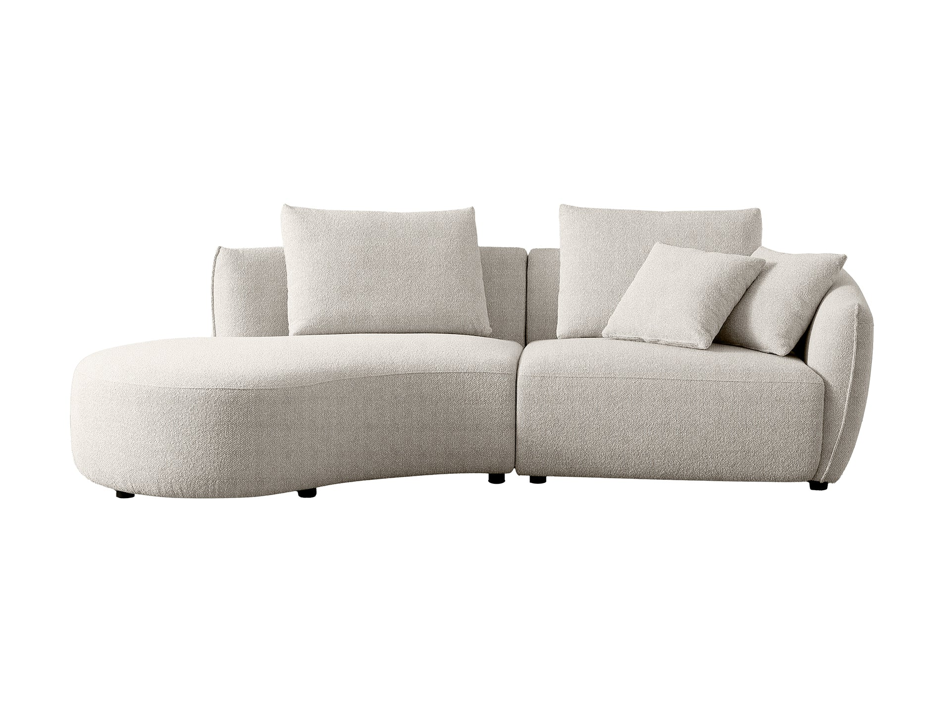 Lorraine 3-seater sectional sofa with curved chaise