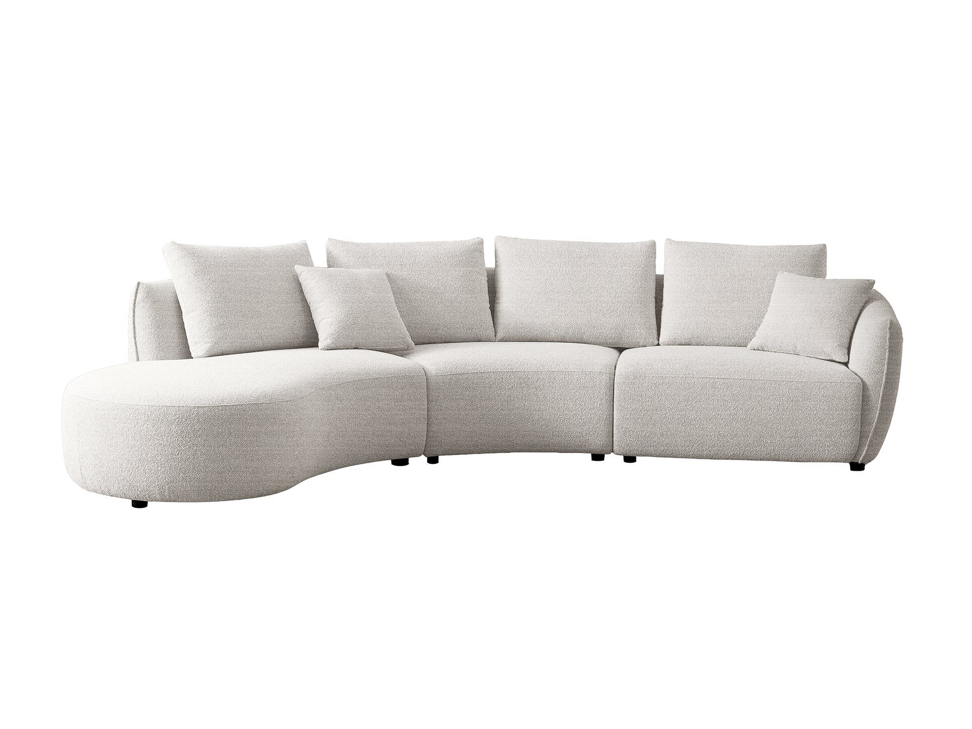Lorraine 5-seater sectional sofa with curved chaise