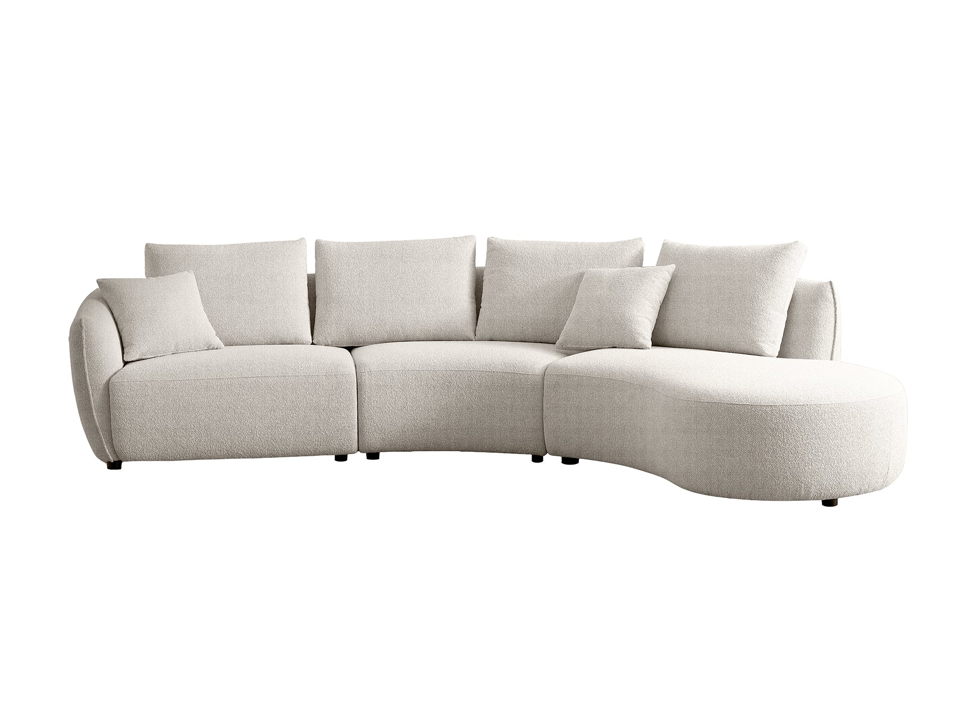 Lorraine 5-seater sectional sofa with curved chaise