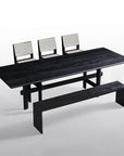 Miles Dining Set with Scott Chairs and Dorset Bench