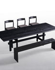 Miles Dining Set with Jaymus Chairs and Dorset Bench