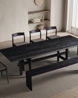 Miles Dining Set with Jaymus Chairs and Dorset Bench