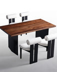 Tyson Dining Set with Barrel Chairs