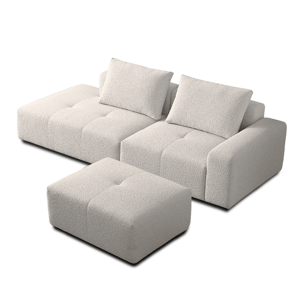 Valarie 3 seater open-end sofa with ottoman