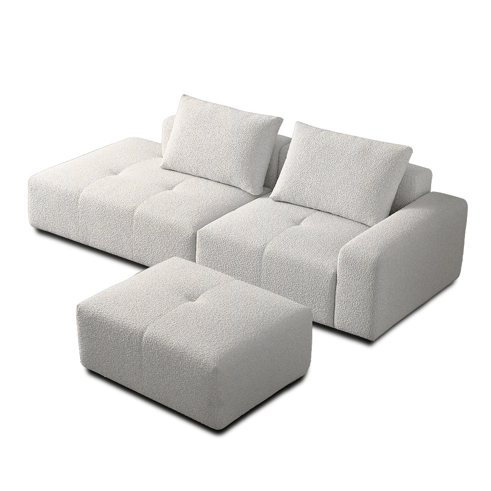 Valarie 3 seater open-end sofa with ottoman